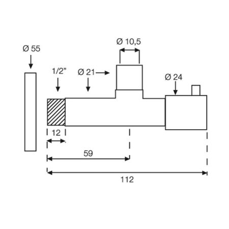 FIMA|Carlo Frattini Sottolavabo Угловой вентиль с фильтром, цвет хром, артикул F204CR