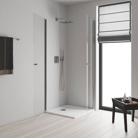 Верхний душ GROHE Tempesta 250 CUBE, квадратный + Душевой кронштейн 380 мм, хром (26682000), артикул 26682000