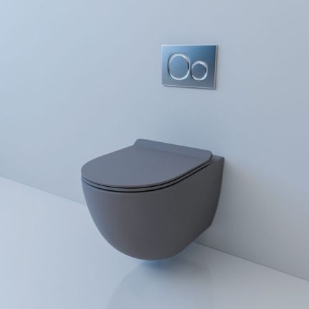 Унитаз-подвесной ESBANO GARCIA серый матовый, артикул ESUPGARCGM