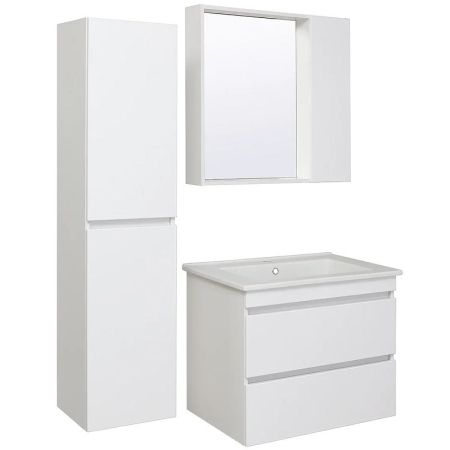 Зеркало со шкафом Runo Манхэттен 75 4620750029197 Белое, артикул 4620750029197