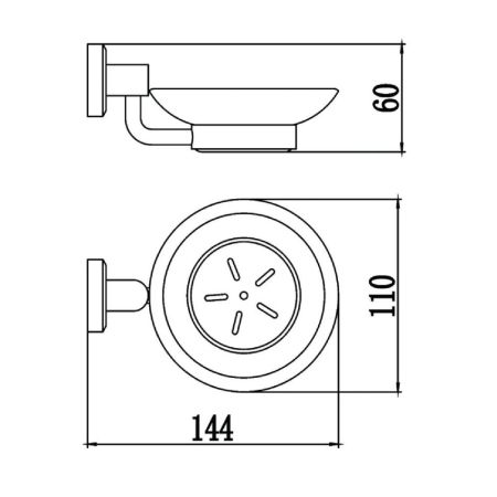 Мыльница Savol S-009559, хром, артикул S-009559