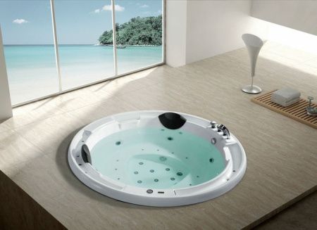 Акриловая ванна Gemy G9263K 206х206 с гидромассажем