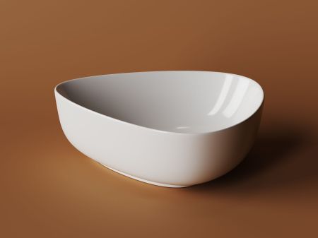 Умывальник чаша накладная ассиметричной формы Element 455*320*155мм CN5026, артикул CN5026