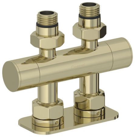 Вентиль 2х1/2" прямой скрытый-скрытый EU50 (Шампань), артикул 020-1417-1234