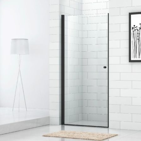 Душевая дверь в нишу Cezares Eco B-1 90 профиль Черный стекло прозрачное, артикул ECO-O-B-1-90-C-NERO