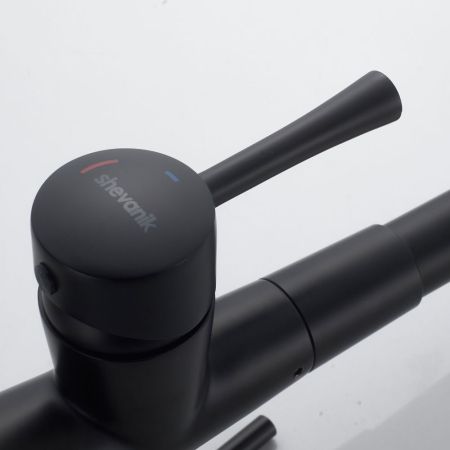 Смеситель для кухни с подключением фильтра Shevanik S528H, черный, артикул S528H