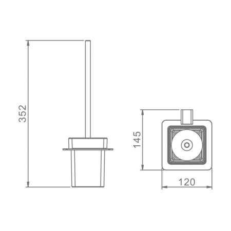 Ершик настенный Raglo R301.10, хром