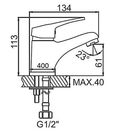 Смеситель для раковины D-Lin D110629, хром, артикул D110629