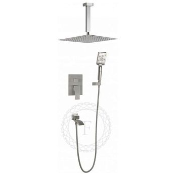 Душевая система встраиваемая FILARETE Waterfall FL1012NK, никель