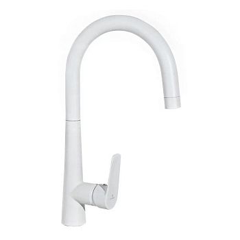 Смеситель для кухни Славен СЛ-ОД-Г2Б, белый