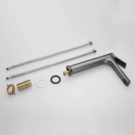 Смеситель для раковины Shevanik S8311T, оружейная сталь, артикул S8311T