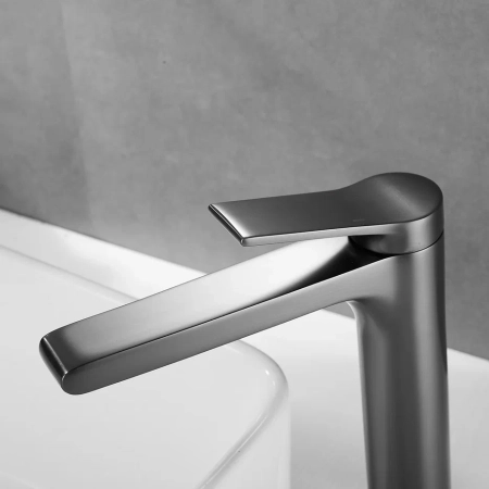 Смеситель для раковины Shevanik S8311T, оружейная сталь, артикул S8311T