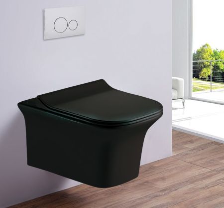 Унитаз-подвесной ESBANO AZUL черный матовый, артикул ESUPAZULBM