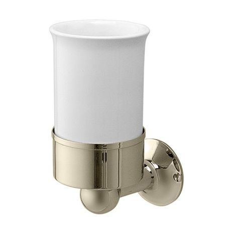 Devon&Devon New York Стакан с настенным держателем, керамика/никель блестящий, артикул NY103NKS