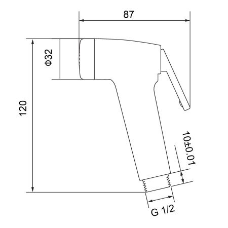 Лейка гигиенического душа Timo SL-2053/03 черный, артикул SL-2053/03