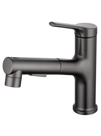 Смеситель для раковины с выдвижным изливом WONZON & WOGHAND, Темный графит (WW-A40862-BGG), артикул WW-A40862-BGG