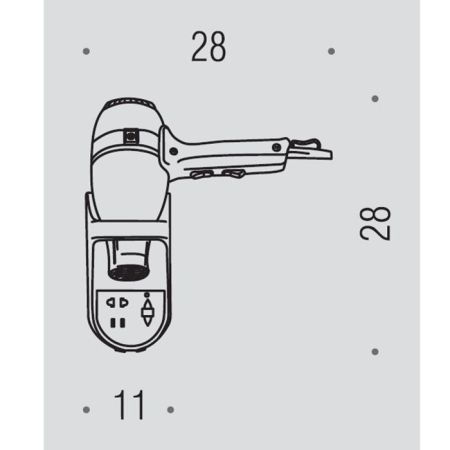 Colombo Hotel Collection Фен настенный 1300W, цвет: черный, артикул B9994.NE