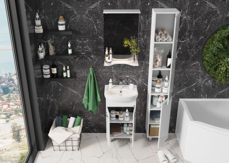 Тумба Onika Коралл 47 напольная, белая (ум. Дора 47/ Азов 45), артикул 104701