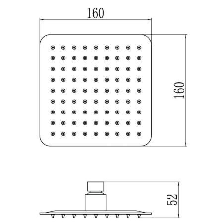Верхний душ Savol S-00F06, хром, артикул S-00F06