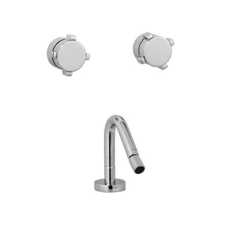 Stella Aster Смеситель для биде на 1 отверстие 3608, с встраиваемыми ручками, цвет: хром