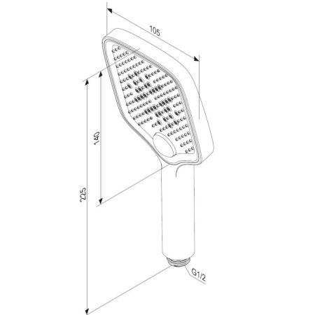 953020000 Gala ручной душ, квадрат 3 функции, хром, артикул 953020000