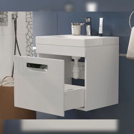 Тумба под раковину подвесная Velvex Estea tp.EST.MOD.50.1Y, 50 см, артикул tp.EST.MOD.50.1Y