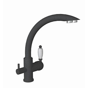 Смеситель для кухни с подключением фильтра Florentina ШАЛЕ 333.25H.2113.102, черный