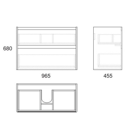 Пенал Malaren  180*40, белый, артикул OW03.09.05