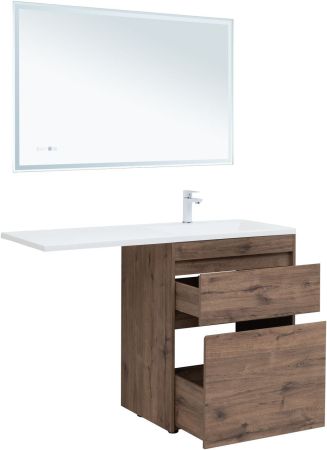 Тумба под раковину Aquanet Токио 68 дуб веллингтон (напольная 2 ящика), артикул 00333652