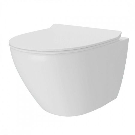 Унитаз подвесной Maretti Elena безободковый с микролифтом, EA10PBM93-844, белый, артикул EA10PBM93-844