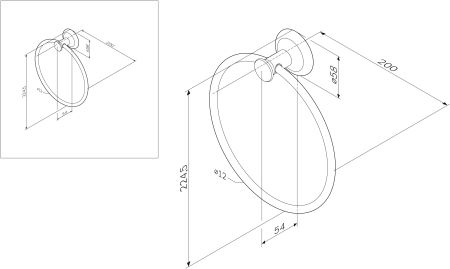 A8034400 Like Кольцо для полотенец, хром, шт, артикул A8034400