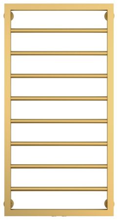Полотенцесушитель водяной КАНЦЛЕР 1000х500 (Матовое ЗОЛОТО), артикул 032-0254-1050