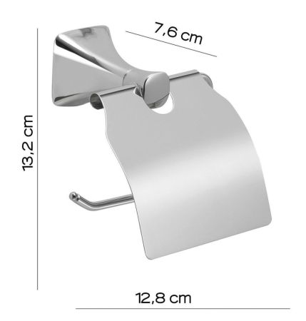 Gedy Cervino, бумагодержатель с крышкой, цвет хром, артикул CE25(13)