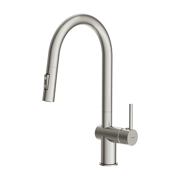 Смеситель для кухни Cersanit BRASKO однорычажный с выдвижным изливом сатин (68226)