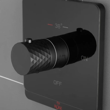 Гигиенический душ с термостатом Rose R105H, черный, артикул R105H