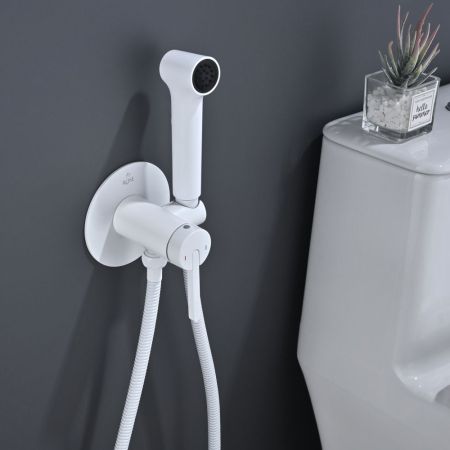 Гигиенический душ со смесителем Rose R235C, белый