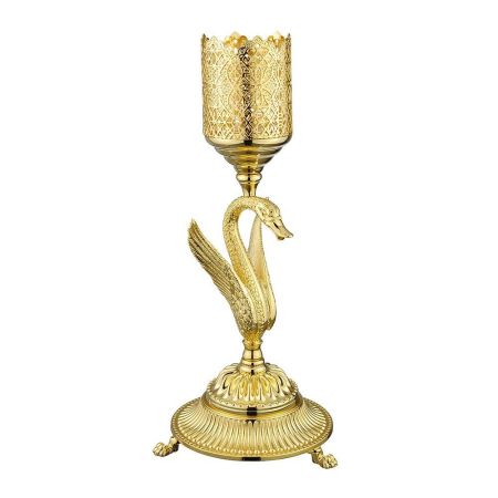 LUXOR Подсвечник одинарный H35 см, золото, артикул 26151