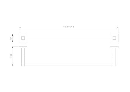 Полотенцедержатель двойной WONZON & WOGHAND POLO, Хром (WW-8911), артикул WW-8911