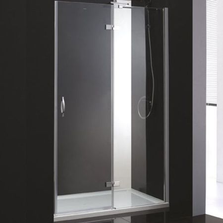 Душевая дверь в нишу Cezares Bergamo B-12 90 L профиль Хром стекло прозрачное