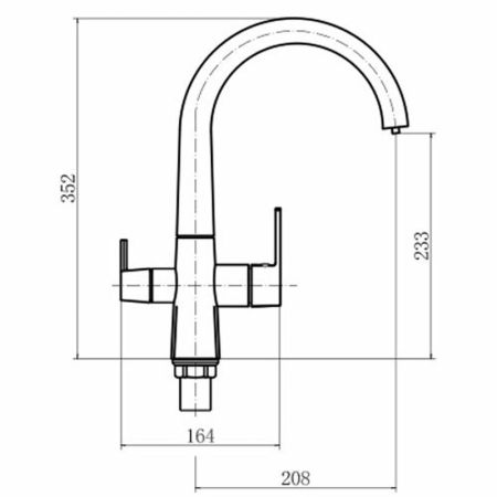 Смеситель для кухни FASHUN A4353, хром
