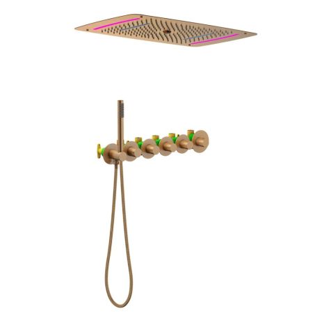 Душевая система встроенная с термостатом Timo Saona розовое золото (SX-2319/19SM), артикул SX-2319/19SM