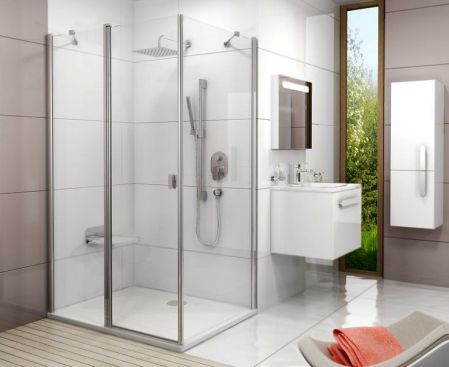 Дверь для душевого уголка Ravak Chrome CRV2-100 1QVA0100Z1 Сатин, артикул 1QVA0U00Z1