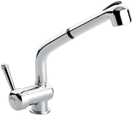 Смеситель Laguna 4066 с вытяжным изливом для кухни, цвет хром, артикул 4066CR