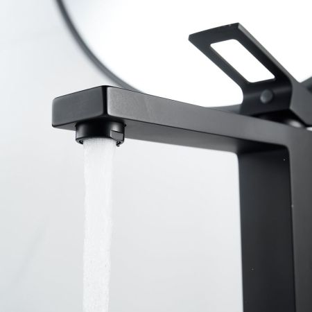 Смеситель для раковины высокий  Raffine F1196H, черный, артикул F1196H