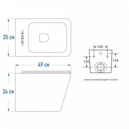 Комплект инсталляция и унитаз подвесной безободковый GROHE 39184001