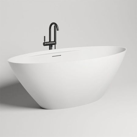 Salini DIVA Ванна отдельностоящая 1780х855х600мм, донный клапан "Up&Down", сифон,  слив-перелив, мат-л: S-Stone, матовый, белый. 
Фурнитура: белая., артикул 102221M