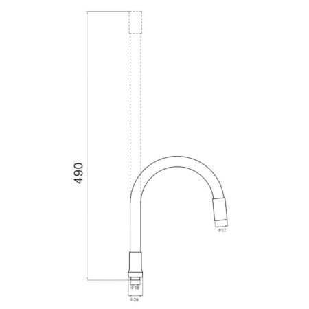 Гибкий излив для кухонного смесителя Savol S-CG01, черный, артикул S-CG01