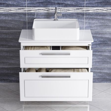 Тумба под раковину Санта Нептун 90 230008н напольная, со столешницей  ( ум. Гамма56), артикул 230008н