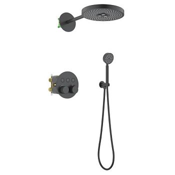 Душевая система встроенная с термостатом Timo Saona черный (SX-2308/03SM)