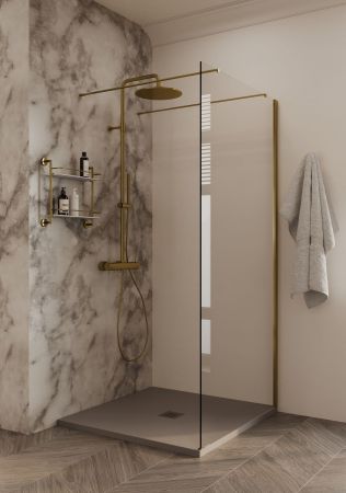 Душевая перегородка Allen Brau Infinity 2 140 3.21049.BA серебро браш, артикул 3.21049.BA